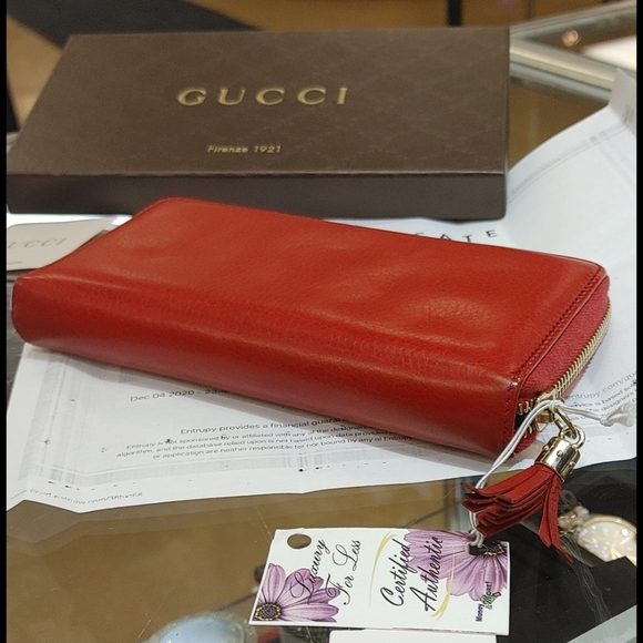 ❤️SOLD❤️ Red Gucci😍GG Zippy Wallet Organizer with Box - Picture 8 of 15